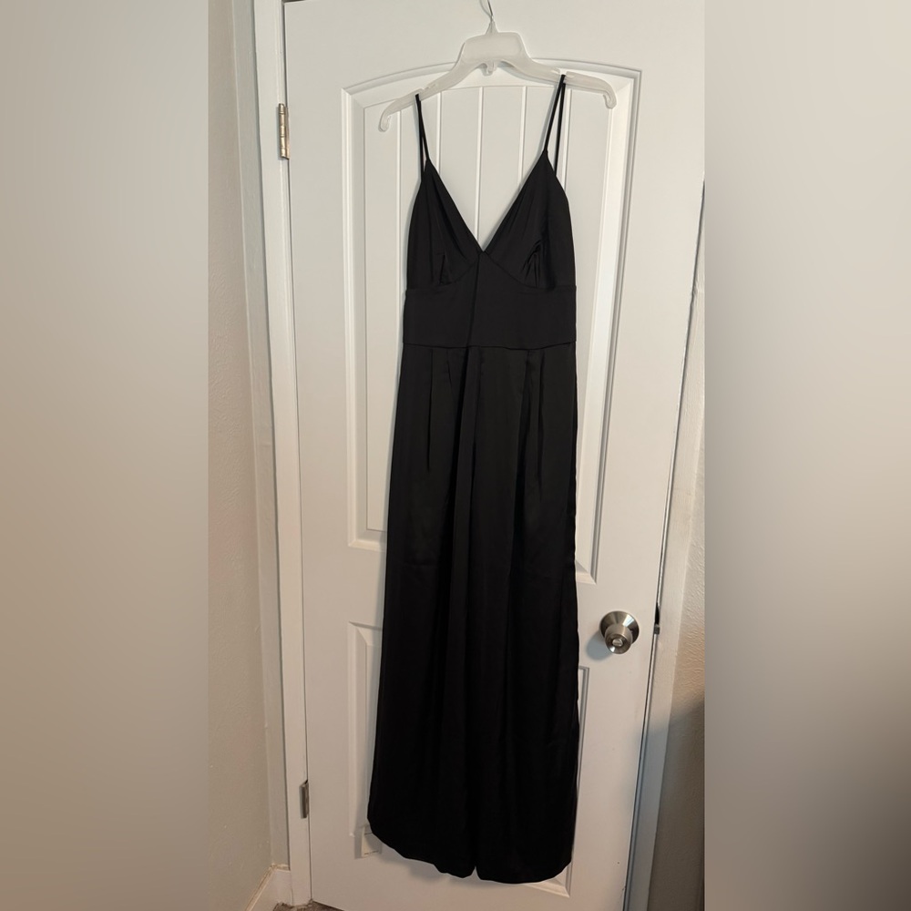 Abercrombie & Fitch Black Satin Jumpsuit
